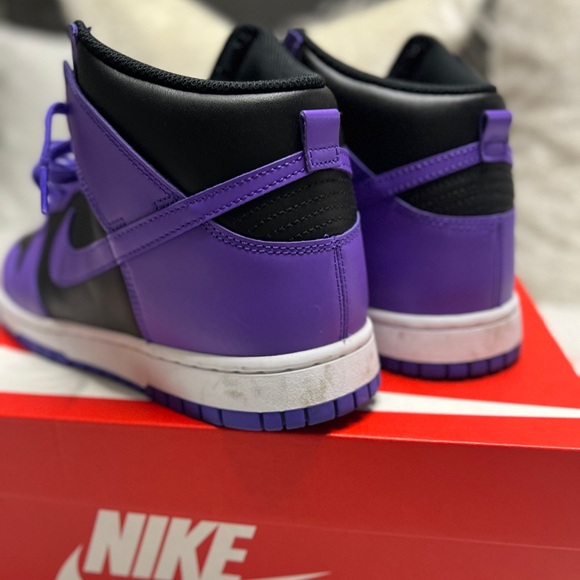 NIKE: Purple/Black High-Top Dunks - Size 11.5 - Picture 6 of 9